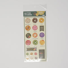 (Secondhand) Donuts Sparkly Sticker Sheet - Daiso