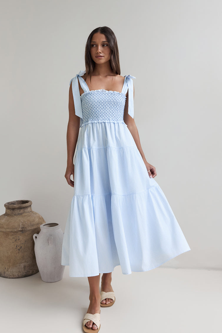 So Far So Long Maxi Dress Blue