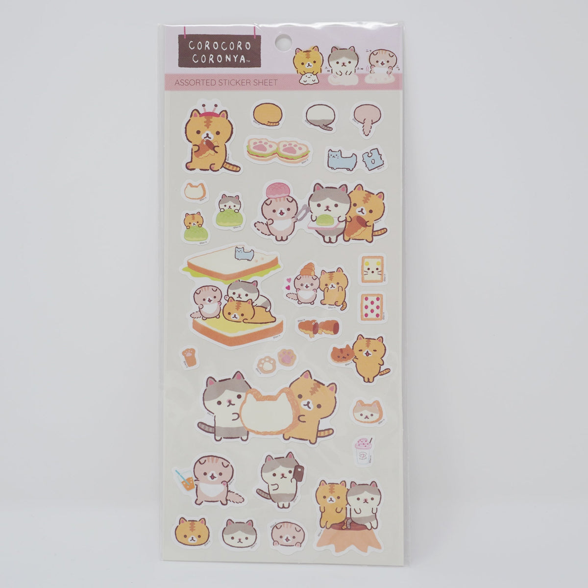 (Secondhand) Corocorocoronya Stickers Sheet A. Pink - Pastries - San-X