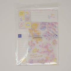 (Secondhand) Fluffy Pajamas Pastel Letter Set Stationery - Daiso